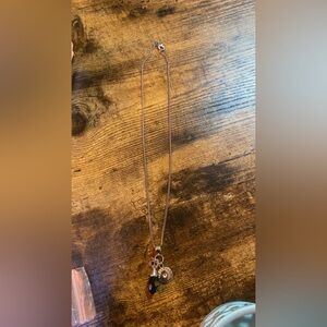 Amazon Silver and Blue Necklace with Minimalist Charm